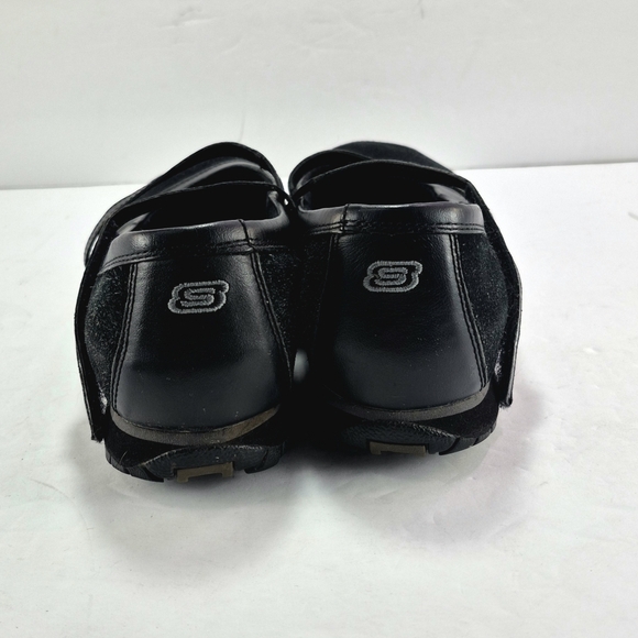 Skechers Relaxed Fit: Bikers - Get-Up Mary Jane Flats Black Shoe Size 8.5 - Picture 7 of 11